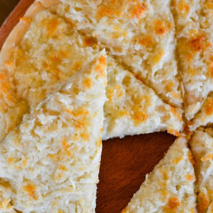 Wood Baked Cheesy Garlic Flatbread
