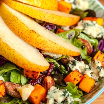 Pear & Blue Cheese Leaf Salad
