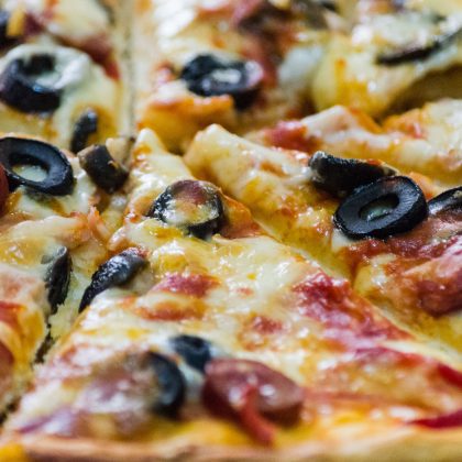 Black Olive & Red Pepper Pizza