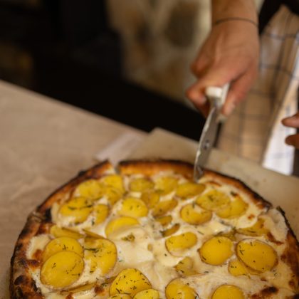 Wild Garlic & Potato Pizza