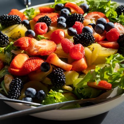 Summer Seasonal Fruit Leaf Salad