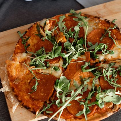 Crispy Pancetta & Arugula Pizza