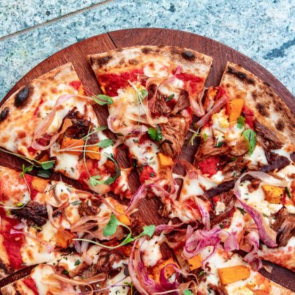 Goat Cheese & Roasted Grape Pizza