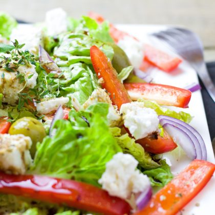 Feta Olive Herb Salad